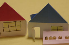 三角顶小房子折纸图解教程 纸房子的折法