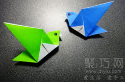 小鸟的折法：展翅青鸟折纸图解教程