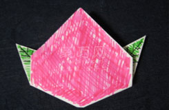长方形纸怎么折桃心 折纸立体桃子图解教程