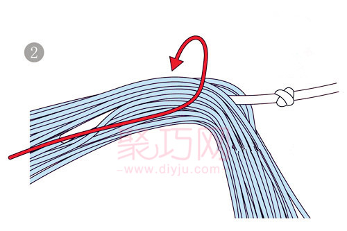 管子穗固定流苏线方式第2步