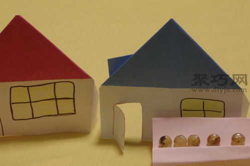 纸房子的折法 三角顶小房子折纸图解教程