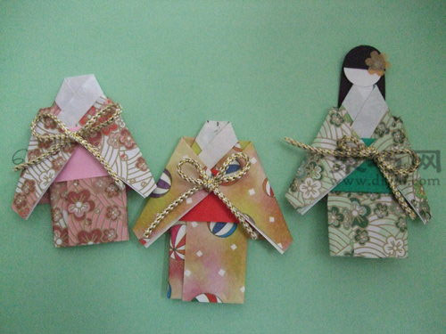 日本和服娃娃折纸鉴赏