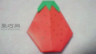 平面草莓折纸欣赏