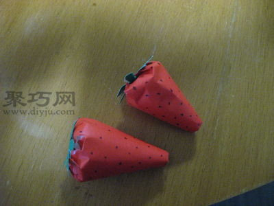 立体草莓折纸鉴赏