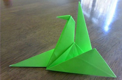 折纸鹤的方法图解折一只象征和平的绿色千纸鹤