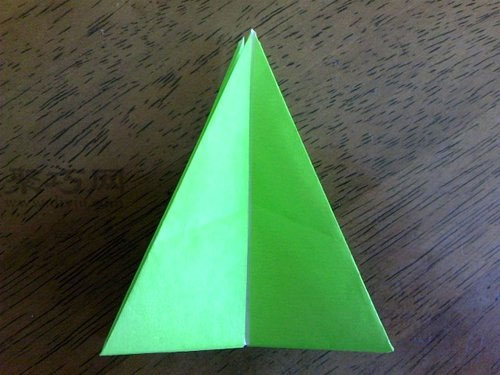 折绿色千纸鹤第6步