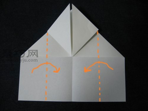 折纸立体桃子图解教程2