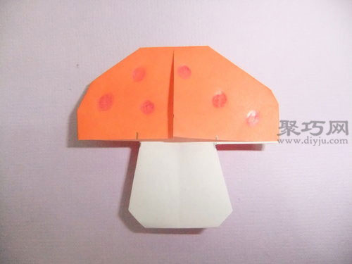 超级简单的折纸蘑菇图解教程