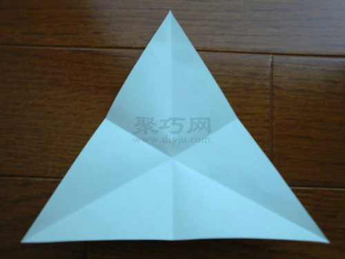 三角形纸风车的折法教程