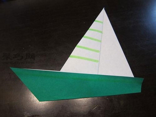 折纸小帆船的步骤图解